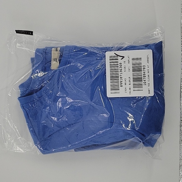 Madewell Heavyweight Jersey Crewneck Tee in Blue Parasol size XS NWT NM143 - Picture 8 of 8